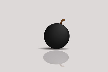 Vector illustration of a bomb. Vector illustration on white background