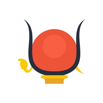 Isida headwear icon flat isolated vector