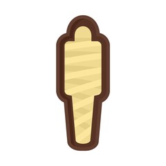 Sarcophagus icon flat isolated vector