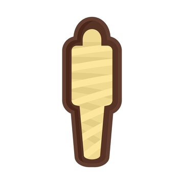 Sarcophagus icon flat isolated vector