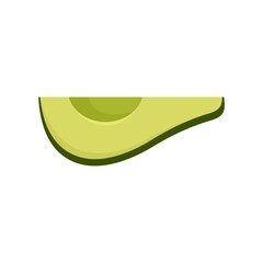 Avocado slice icon flat isolated vector