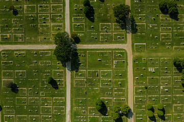 Aerial Photo of a Cemetary