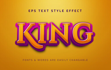 King historic 3d editable text style effect