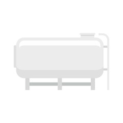 Milk tank icon flat isolated vector