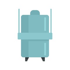 Milk factory steel tank icon flat isolated vector
