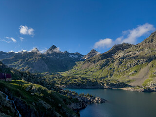 Fototapeta na wymiar Respomuso lake, Tena valley, Huesca, Aragón, Spain, Europe