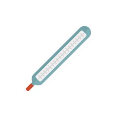 Medical thermometer icon flat isolated vector