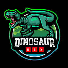 Dinosaur mascot. esport logo design