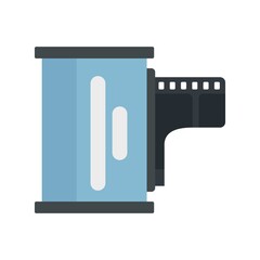 Camera film icon flat isolated vector