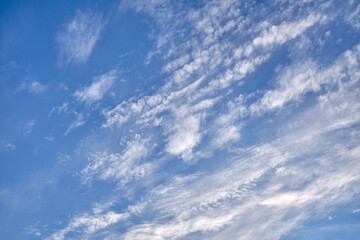 Fototapeta premium clouds and blue sky background, clouds and blue sky background, cirrus clouds in deep blue azure sky
