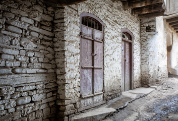 Fototapeta na wymiar Walk through the historical part of the village of Akhty, Dagestan
