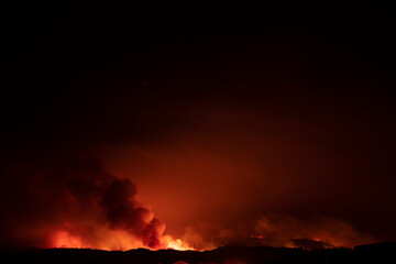Fototapeta na wymiar Getty Fire Los Angeles California Wildfire 