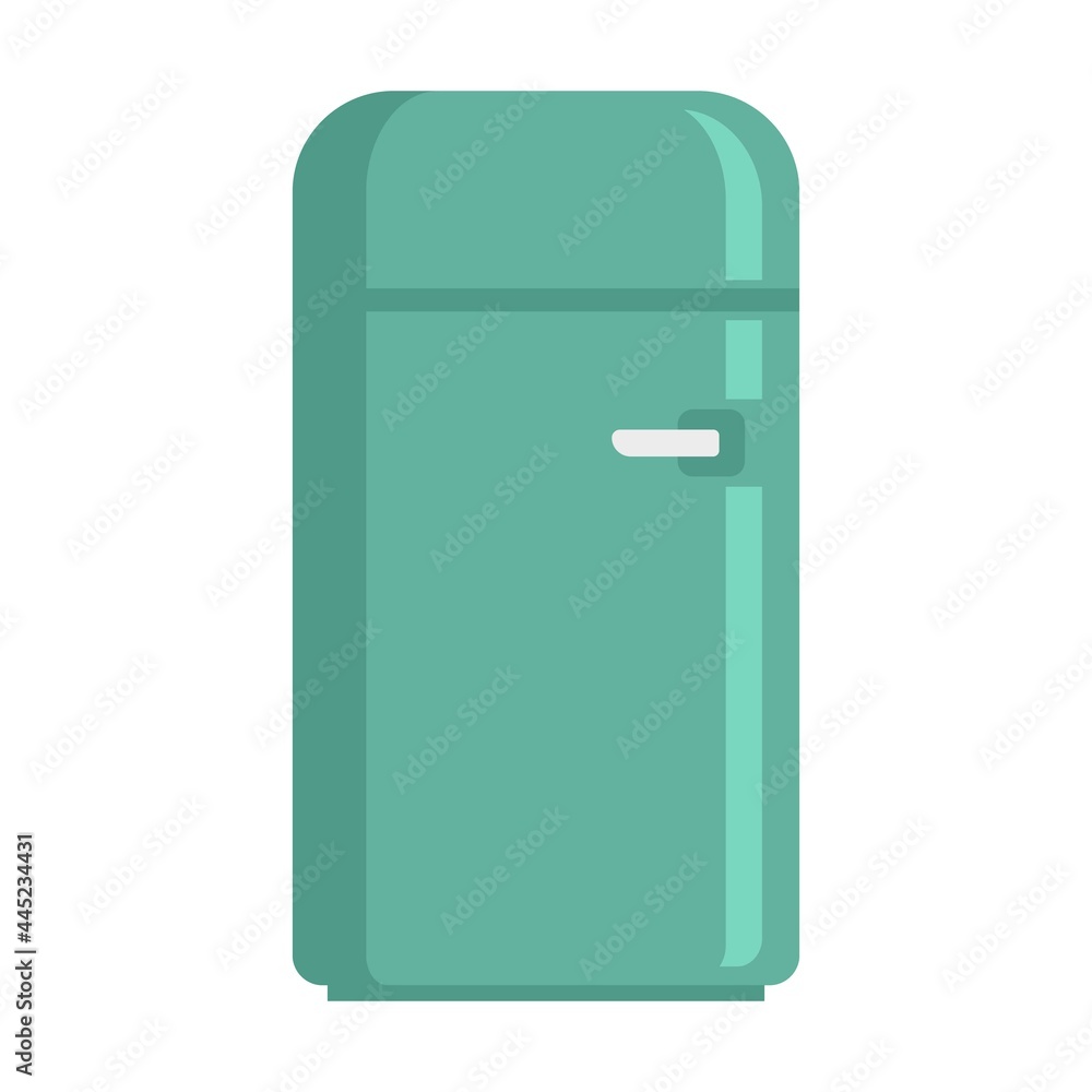 Wall mural old fridge icon flat isolated vector