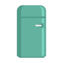 Old fridge icon flat isolated vector