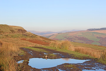 Fototapeta premium Hills of the Brecon Beacons in Wales 