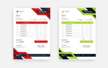 Abstract Minimal business invoice template design, Professional corporate invoice template