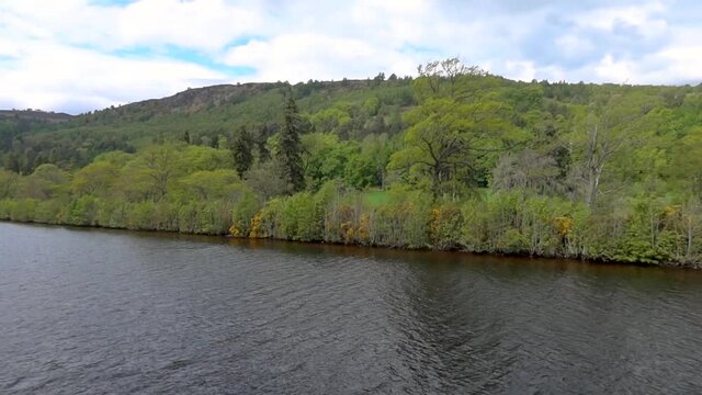 4k footage of Loch Ness in the Scottish Highlands, UK