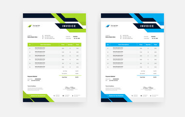 Abstract Minimal business invoice template design, Professional corporate invoice template