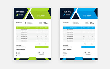 Abstract Minimal business invoice template design, Professional corporate invoice template