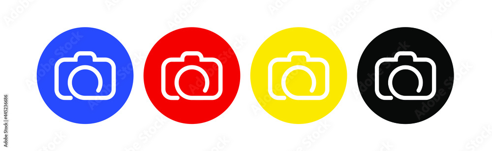 Wall mural photo camera icon vector	