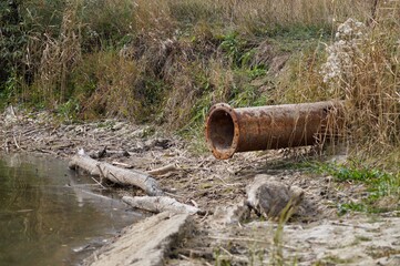 rusty metal pipe