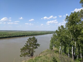 Fototapeta na wymiar landscape with river