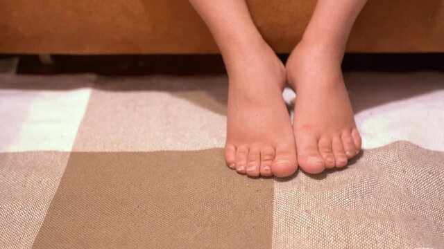 Woman with swelling on the legs, tired and pain in the legs, swelling during pregnancy. High quality photo