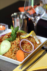 arroz basmati estilo indio con especias y verduras