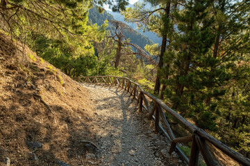 The Samaria Gorge on the Greek island of Crete