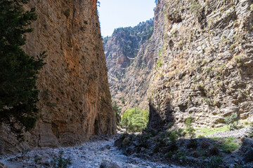 The Samaria Gorge on the Greek island of Crete