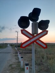 railroad crossing sign
