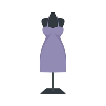 Atelier mannequin icon flat isolated vector