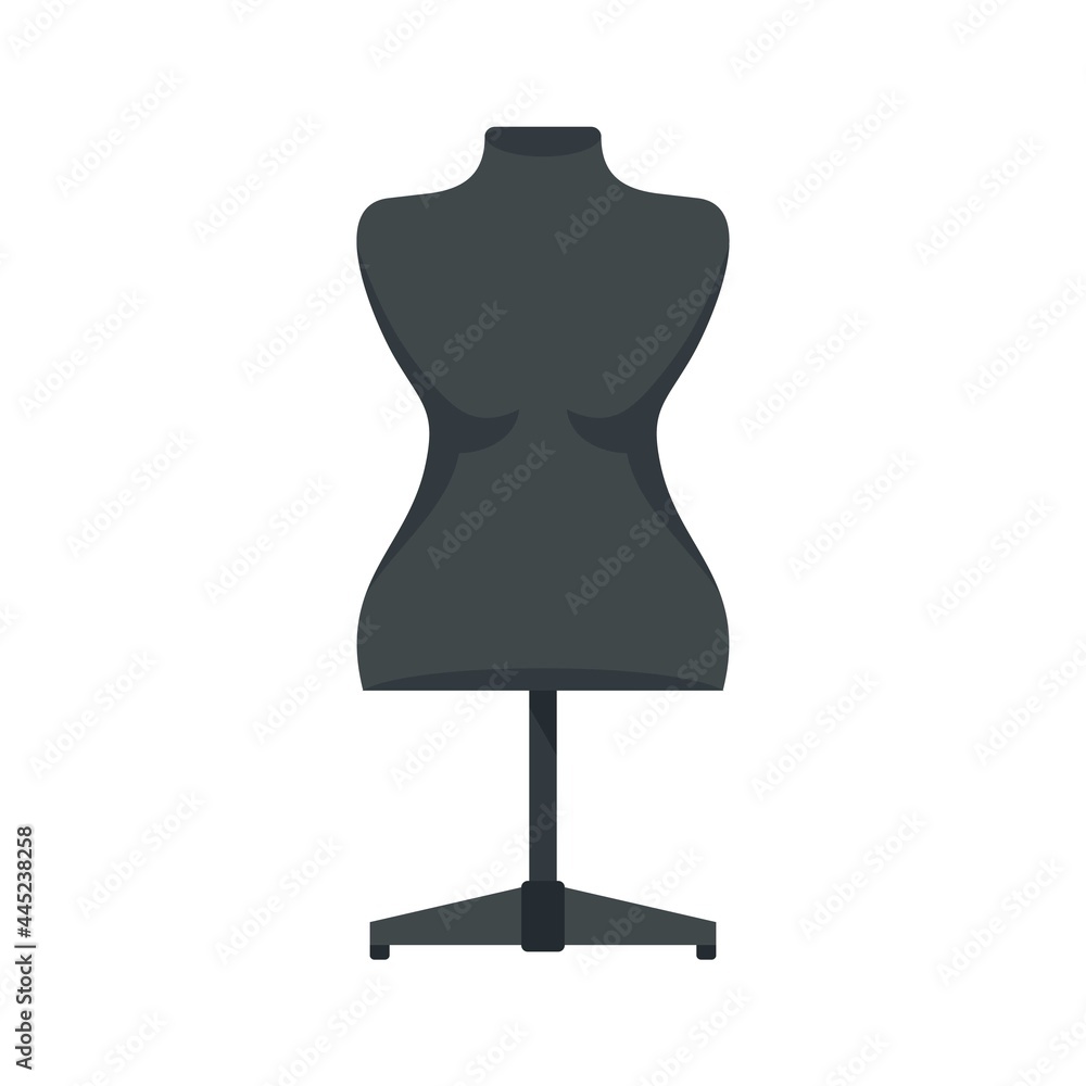 Sticker plastic mannequin icon flat isolated vector