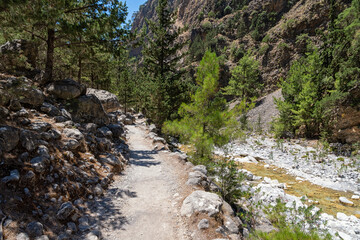 The Samaria Gorge on the Greek island of Crete