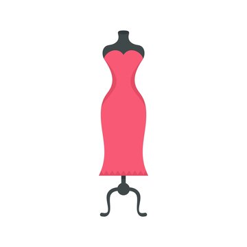 Store dress mannequin icon flat isolated vector