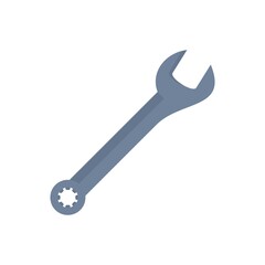 Hand wrench icon flat isolated vector