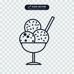 ice cream icon symbol template for graphic and web design collection logo vector illustration