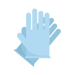 Hair dye gloves icon flat isolated vector