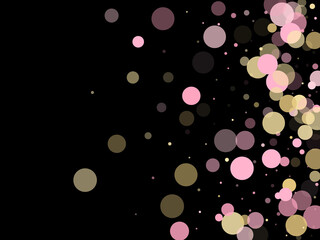 Bokeh confetti circles decoration holiday background.