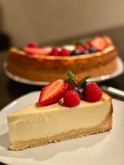 cheesecake with strawberries