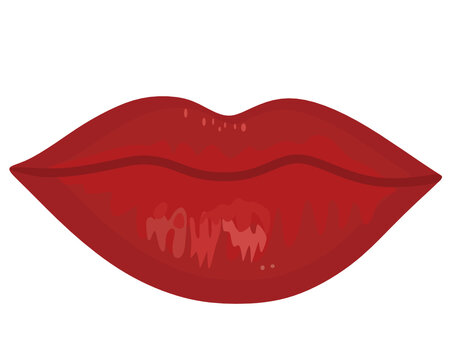 Lips red color svg vector illustrator