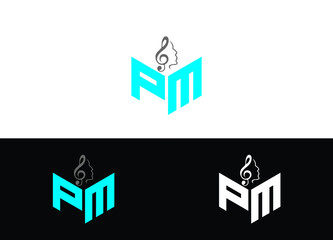 Music Logo or Icon Design Vector Image Template