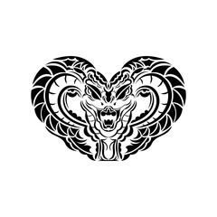 Anaconda snake vector illustration art for tattoo, logo, label, sign, poster, t shirt.