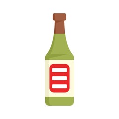 Swiss beer bottle icon flat isolated vector