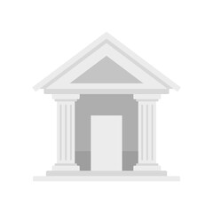 Obraz premium Swiss bank building icon flat isolated vector