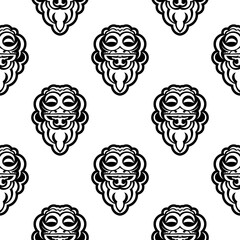 Seamless pattern with pollenesia masks. Vector illustration.