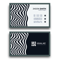 Modern Business Card With Zebra