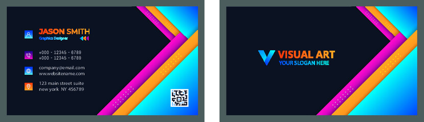 Abstract Colorful Business Card