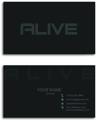 Black business card