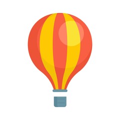 Sport air balloon icon flat isolated vector